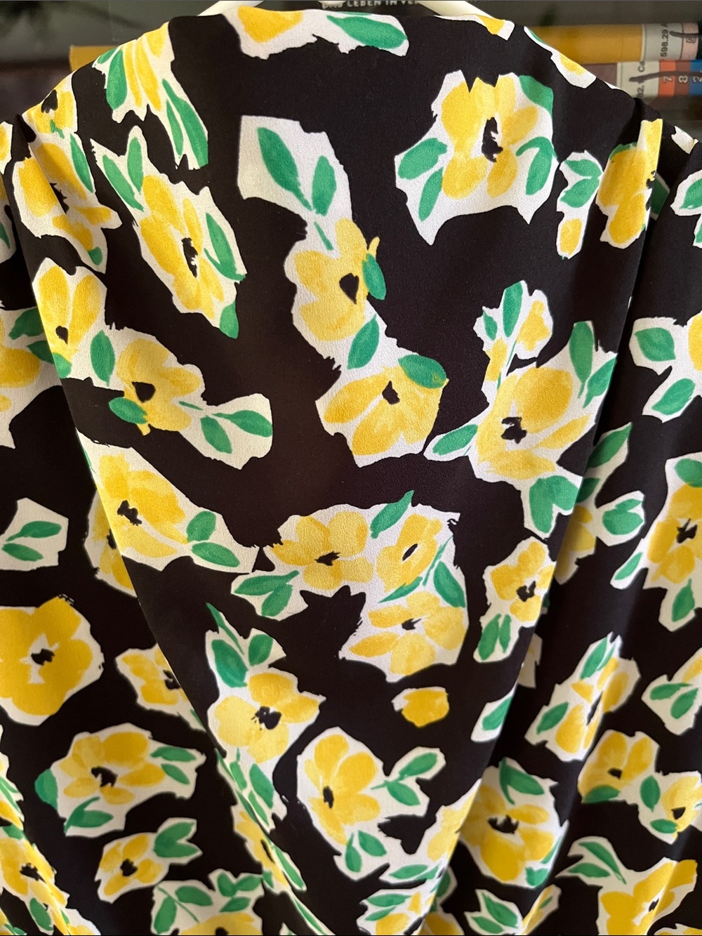 Ann Taylor Floral Mock Neck Midi Flare Dress - Picture 5 of 16